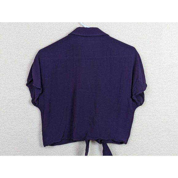 Wilfred Free Women's Button down Short sleeve Tie waist Cropped blouse Size S - Picture 2 of 6